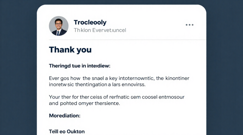 Thank You Email After Interview